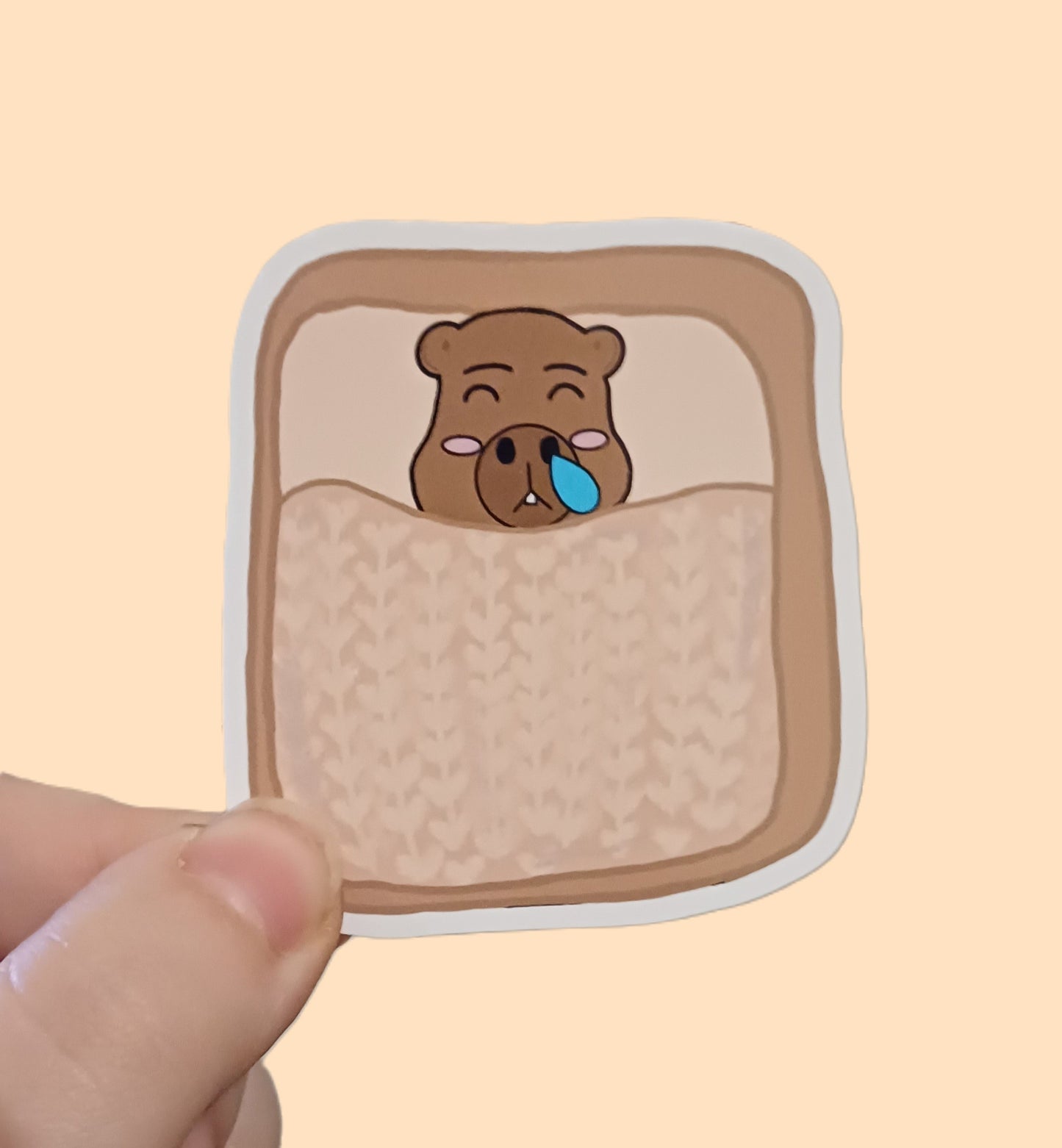 Cozy Barry (The Capybara) Sticker Kpop Kardz