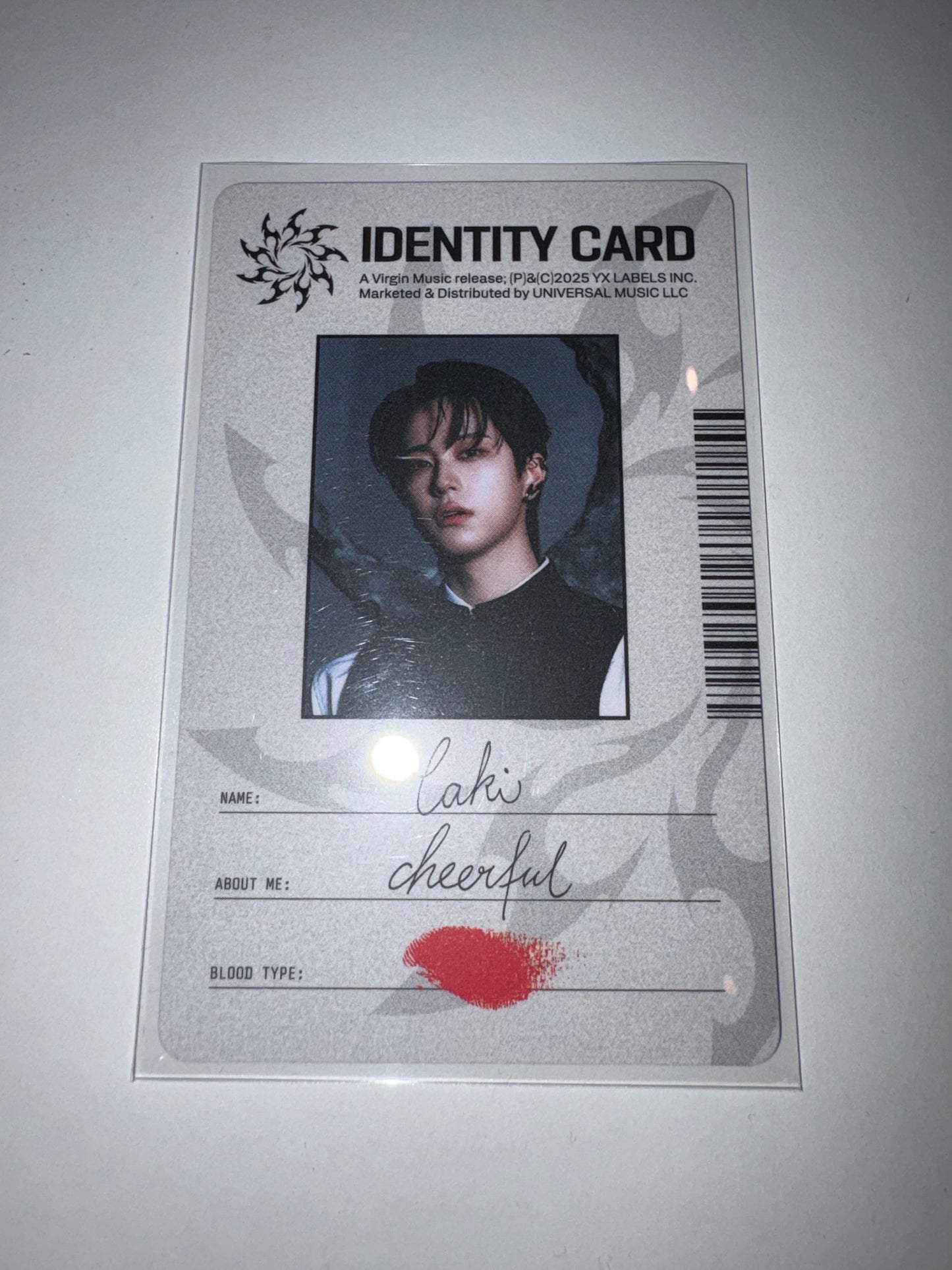Taki Go in Blind ID Album Card