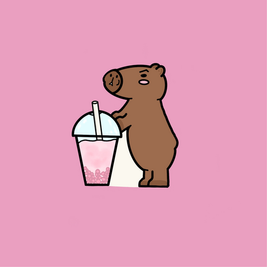 Boba Barry (The Capybara) Sticker Kpop Kardz