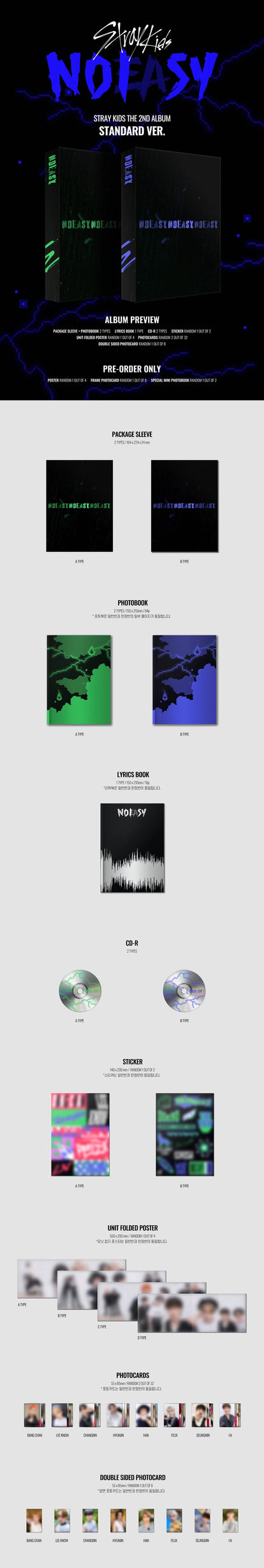 STRAYKIDS - 2nd Album [NOEASY] (A / B Ver.) (VERSION CHOICE)