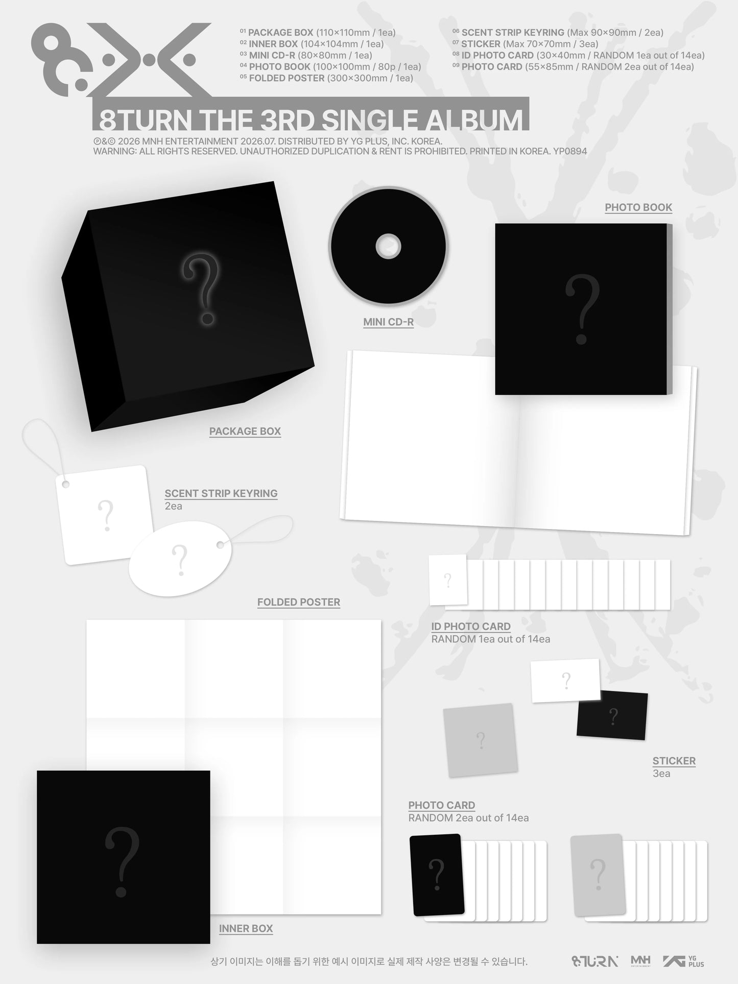 8TURN - 3rd Single Album [8.X] Kpop Kardz