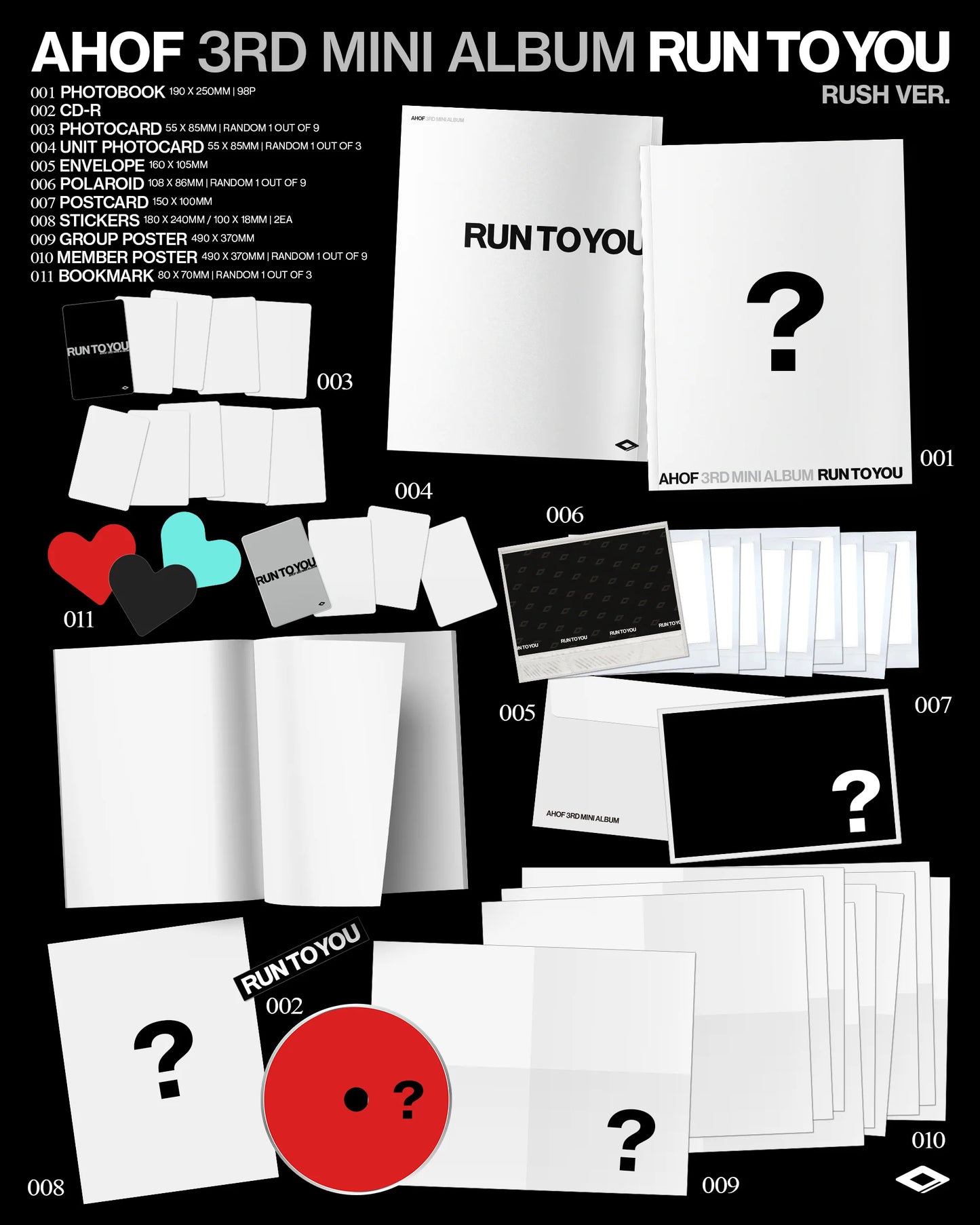 AHOF - 3rd Mini Album [RUN TO YOU] PHOTOBOOK Ver Kpop Kardz