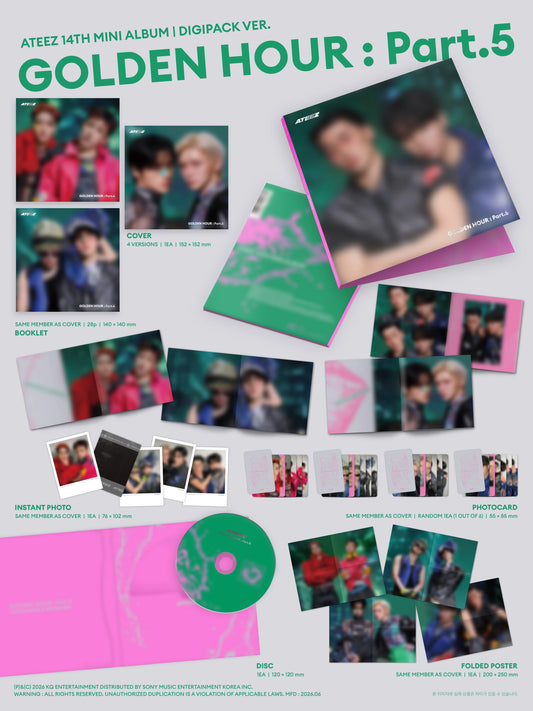 ATEEZ - [GOLDEN HOUR : Part.5] DIGIPACK UNIT Ver (RANDOM UNIT)