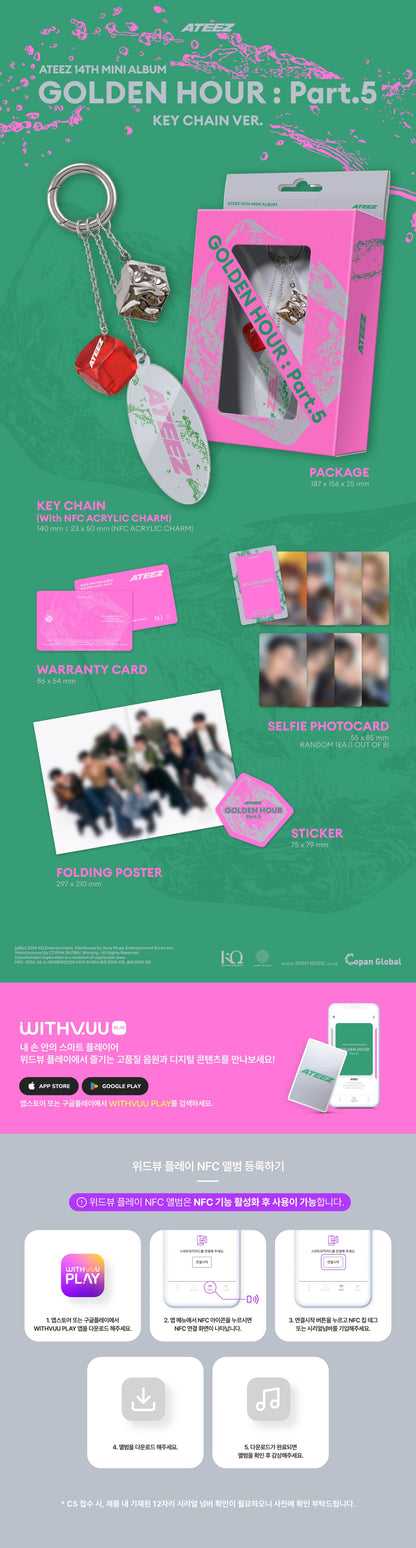ATEEZ - [GOLDEN HOUR : Part.5] KEY CHAIN Ver