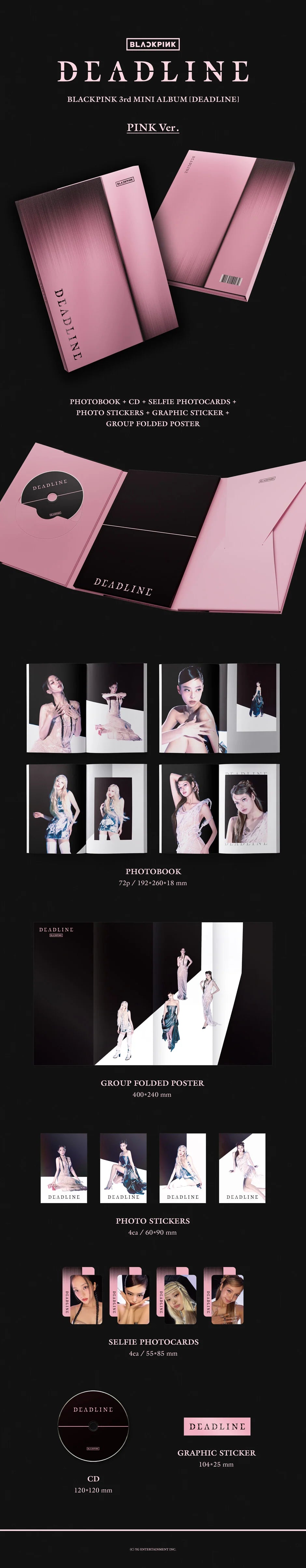 BLACKPINK - 3rd Mini Album [DEADLINE] PINK Ver Kpop Kardz