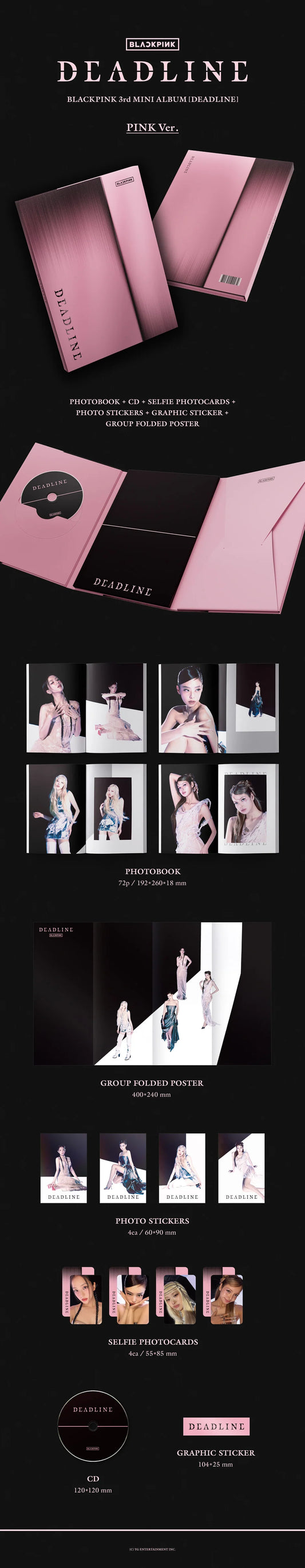 BLACKPINK - 3rd Mini Album [DEADLINE] PINK Ver Kpop Kardz