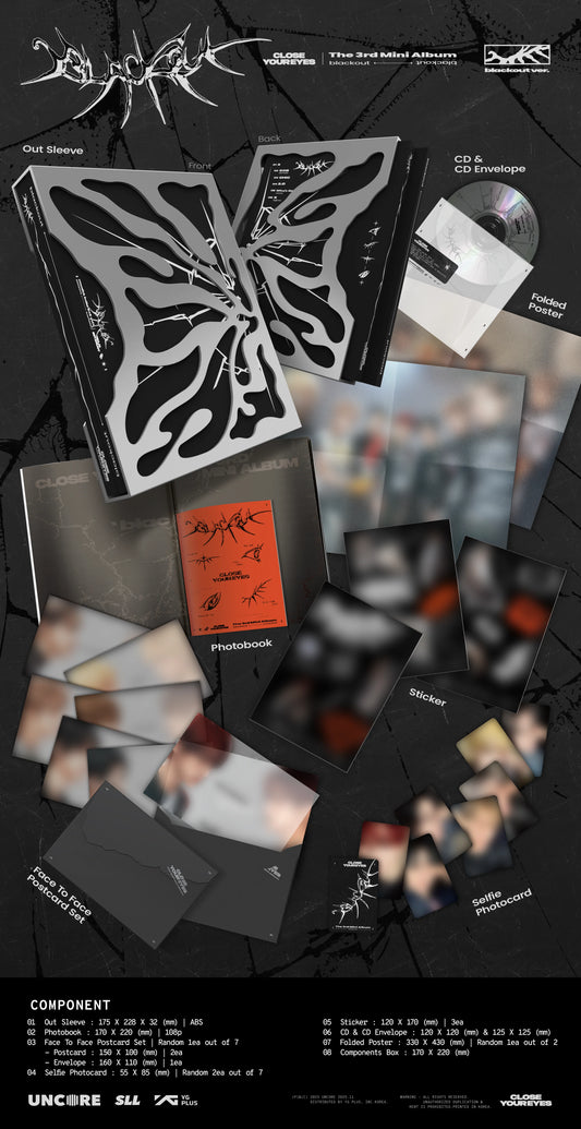 CLOSE YOUR EYES- 3rd Mini Album [Blackout] Blackout Ver Kpop Kardz