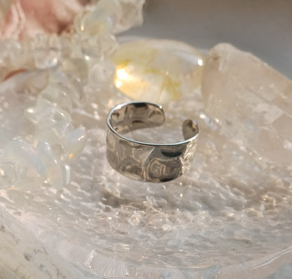 Crinkled Silver Ring