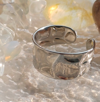 Crinkled Silver Ring