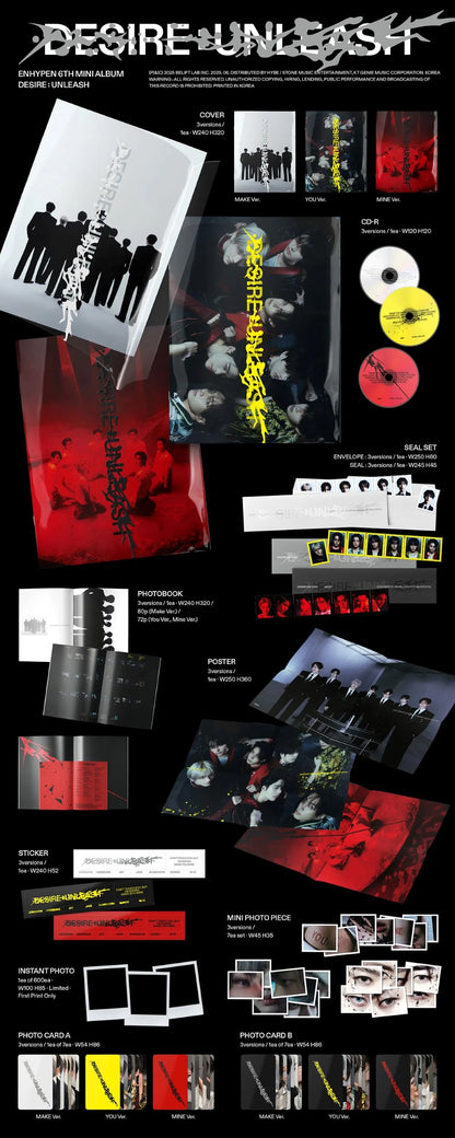 ENHYPEN - 6th Mini Album [DESIRE : UNLEASH] Standard Ver. (VERSION CHOICE)