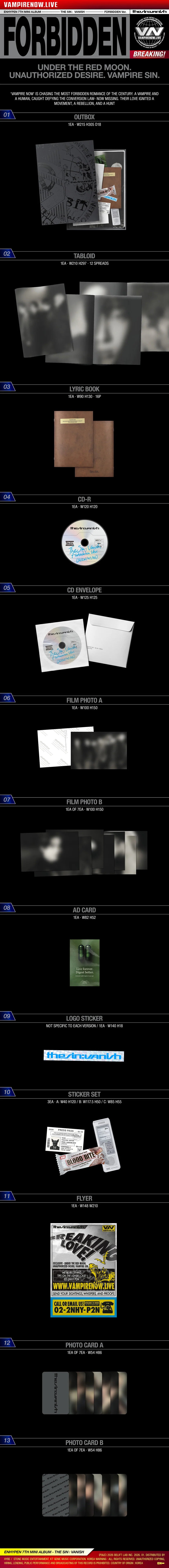 Enhypen- [The Sin: Vanish] Standard Ver (VERSION CHOICE) Kpop Kardz