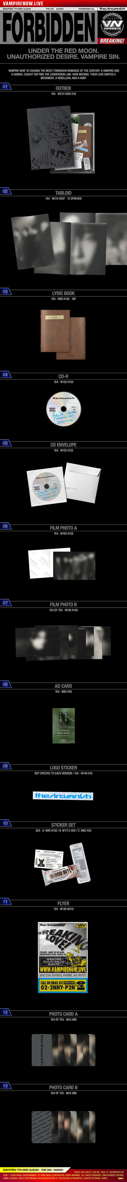 Enhypen- [The Sin: Vanish] Standard Ver (VERSION CHOICE) Kpop Kardz