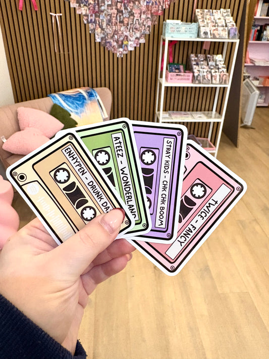 Kpop Fanart Cassette Tape Stickers