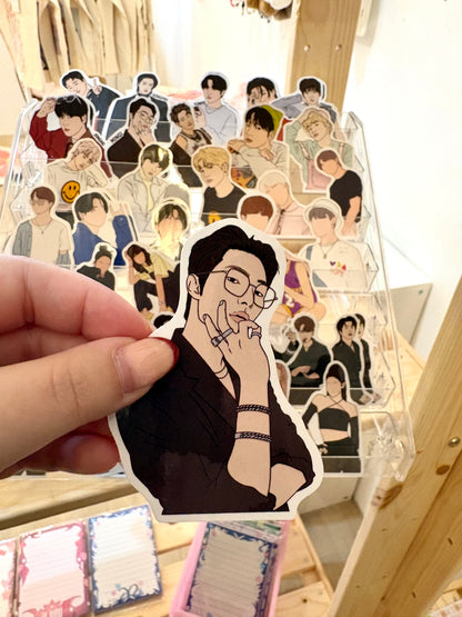 ATEEZ Fanart Individual Member Stickers Kpop Kardz