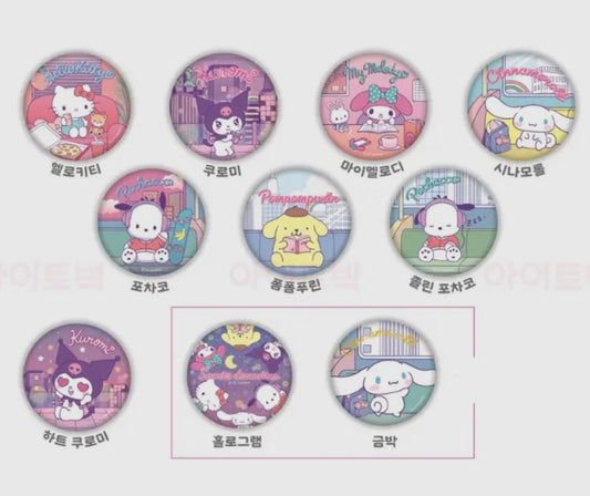 Sanrio Characters Random Blind Badge Brooch Pack