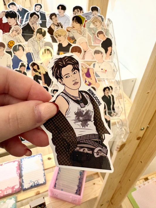 ATEEZ Fanart Individual Member Stickers Kpop Kardz