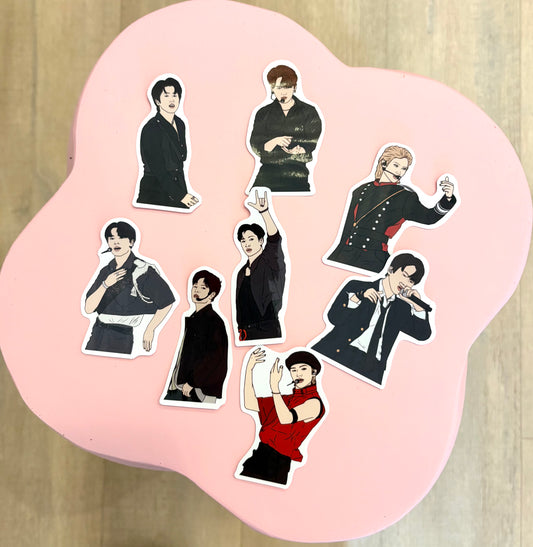STRAYKIDS Fanart Individual Member Stickers Kpop Kardz