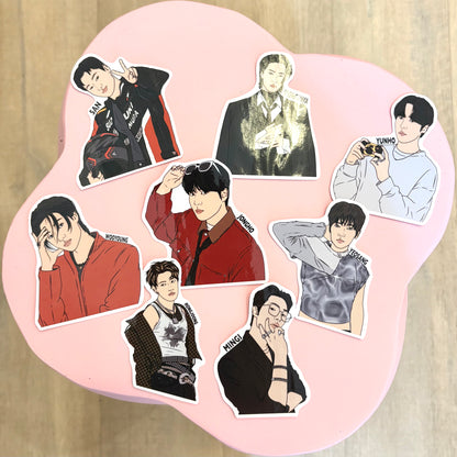 ATEEZ Fanart Individual Member Stickers Kpop Kardz