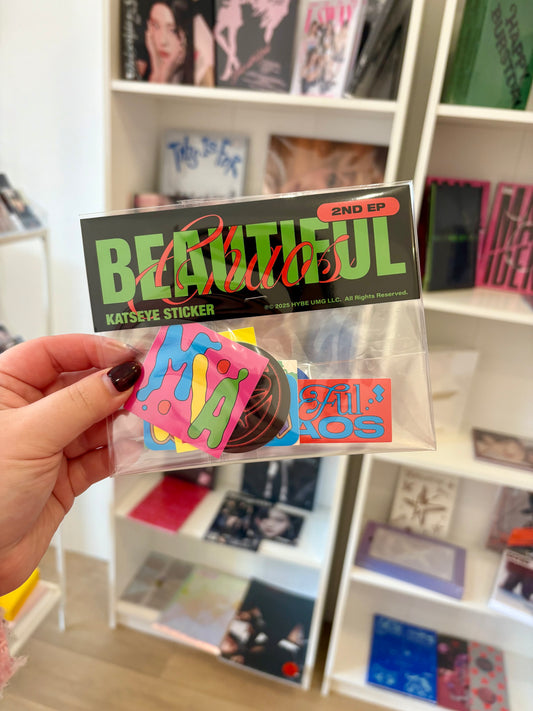 Katseye Beautiful Chaos Sticker Pack Album Inclusion