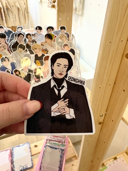 ATEEZ Fanart Individual Member Stickers Kpop Kardz