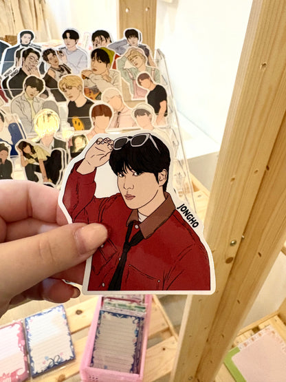 ATEEZ Fanart Individual Member Stickers Kpop Kardz
