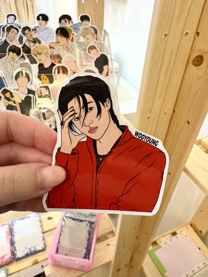 ATEEZ Fanart Individual Member Stickers Kpop Kardz
