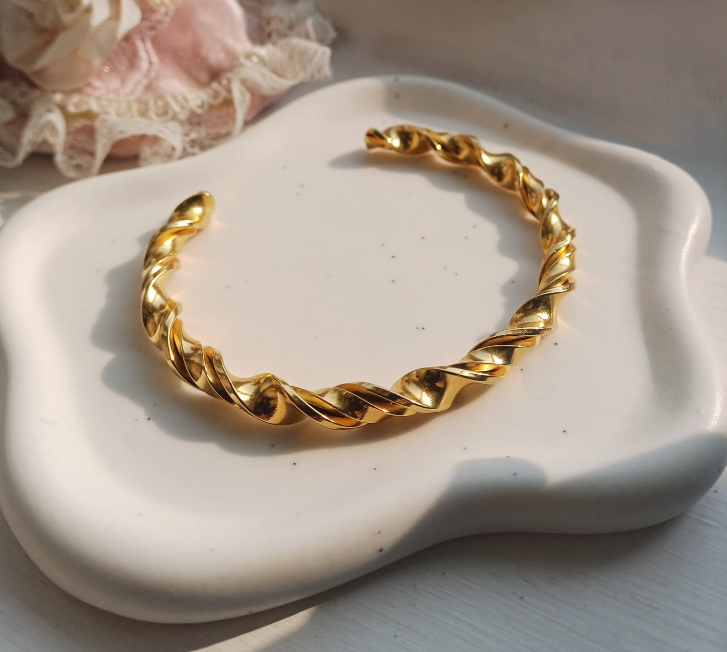 Twisted Gold Bangle