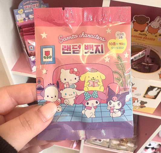 Sanrio Characters Random Blind Badge Brooch Pack