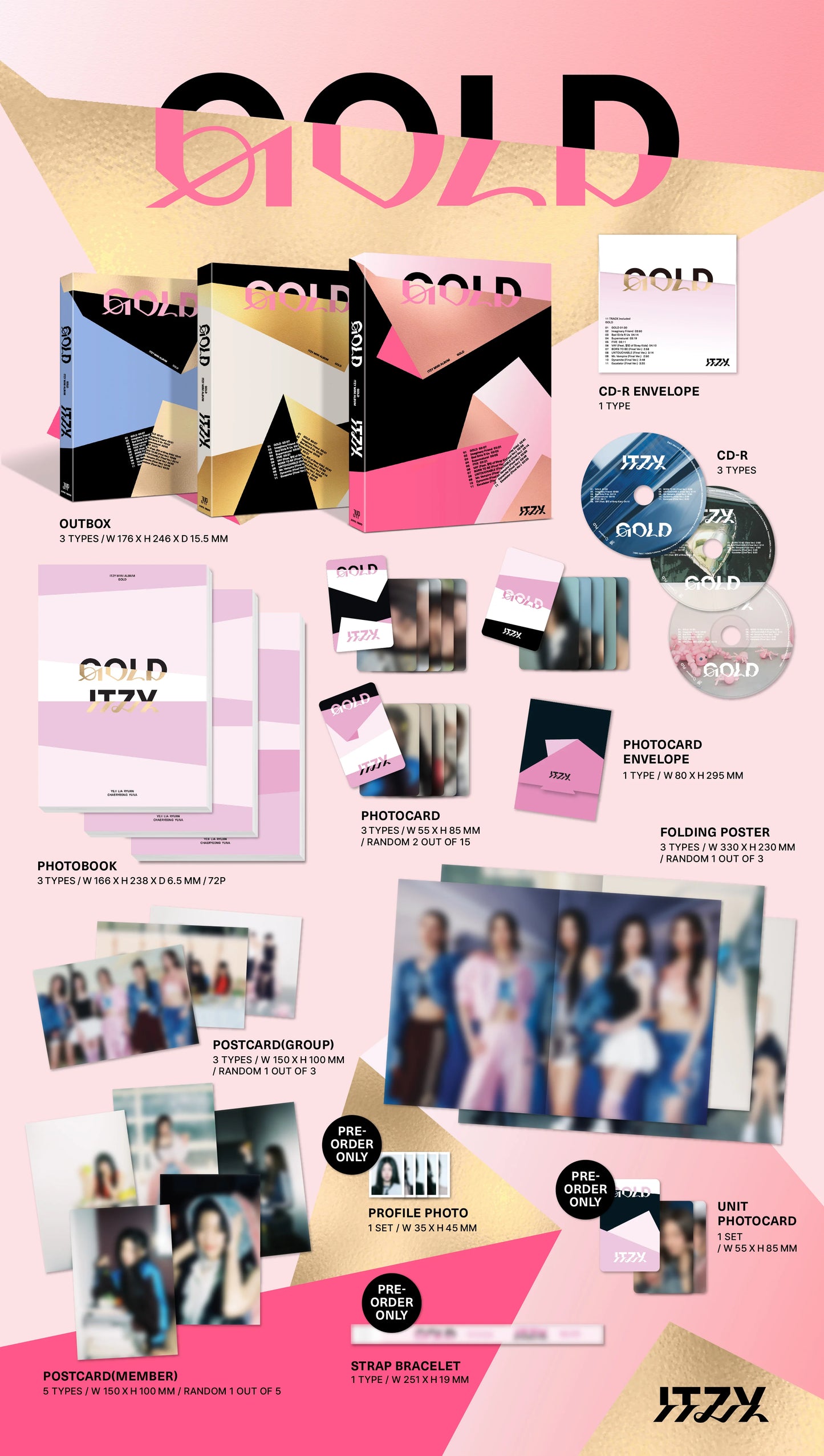 ITZY - [GOLD] STANDARD Ver. (VERSION CHOICE) Kpop Kardz