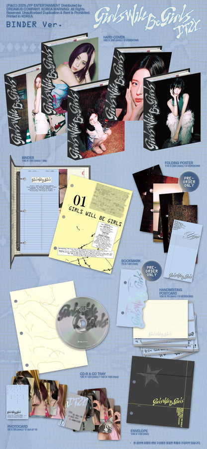 ITZY - [Girls Will Be Girls] Binder Ver. (MEMBER CHOICE) Kpop Kardz