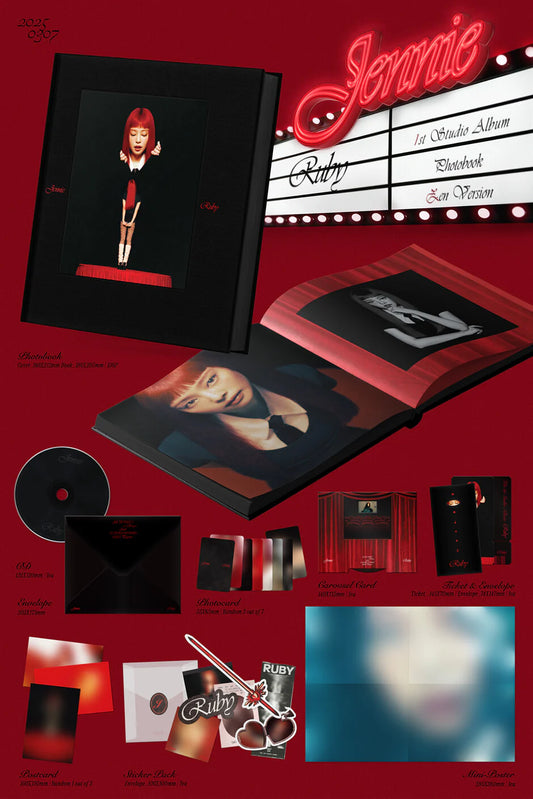 JENNIE - 1st Studio Album [Ruby] Photobook Ver. (VERSION CHOICE) Kpop Kardz