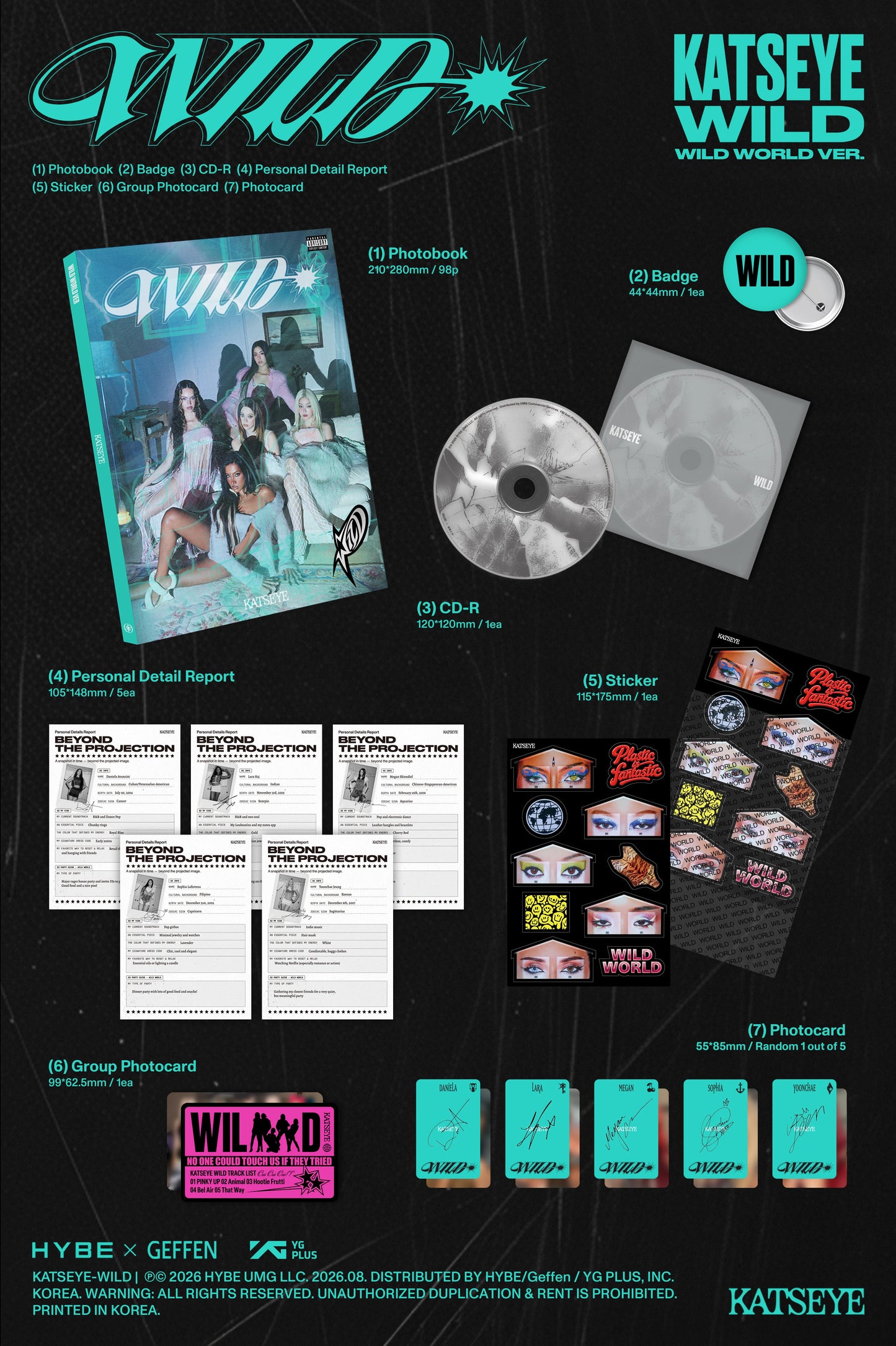 Katseye- [WILD] (VERSION CHOICE) Kpop Kardz