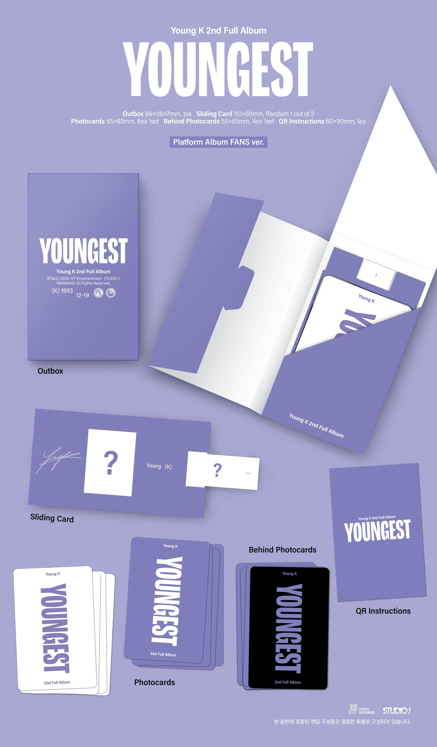 Young K - [YOUNGEST] Platform Album FANS Ver Kpop Kardz
