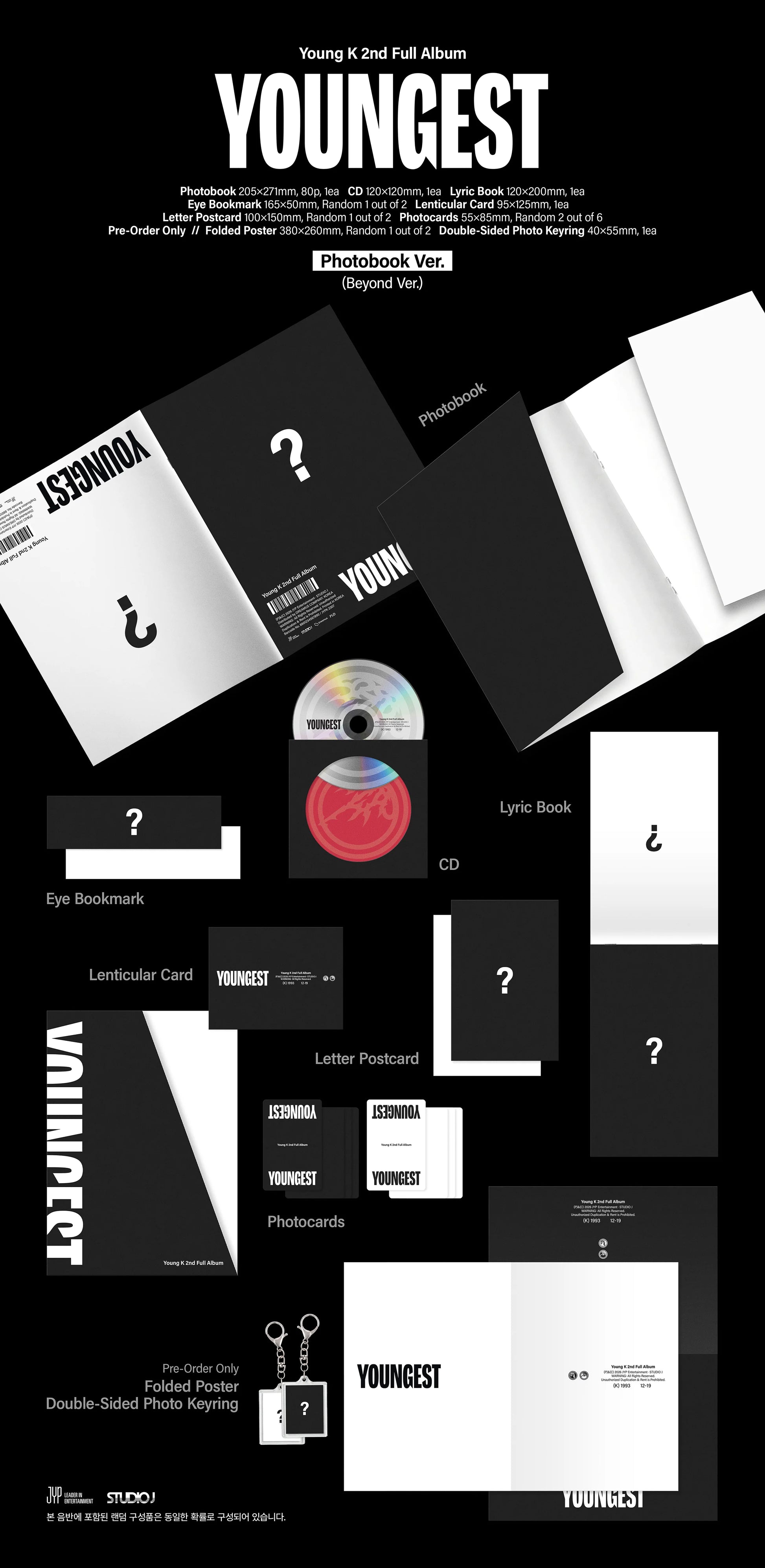 Young K - [YOUNGEST] PHOTOBOOK Ver (RANDOM VERSION) Kpop Kardz