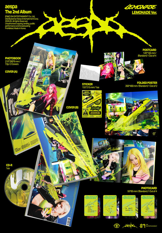 AESPA - 2ND FULL ALBUM [LEMONADE] (LEMONADE Ver) (VERSION CHOICE) Kpop Kardz