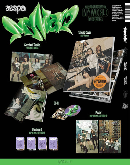 AESPA - 3RD MINI ALBUM [MY WORLD] (Tabloid Ver.) Kpop Kardz