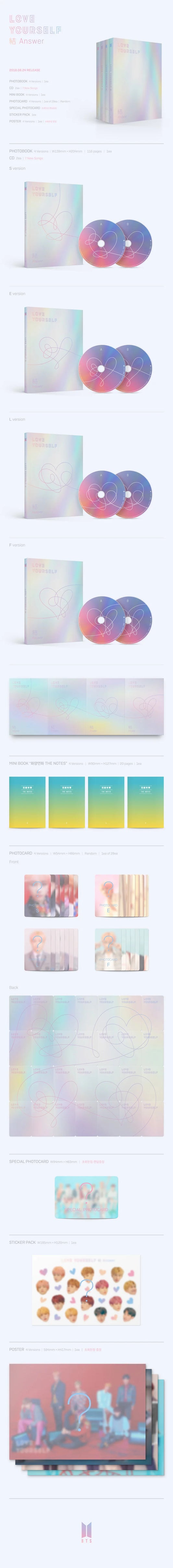 BTS - [LOVE YOURSELF 結 'ANSWER'] (VERSION CHOICE) Kpop Kardz