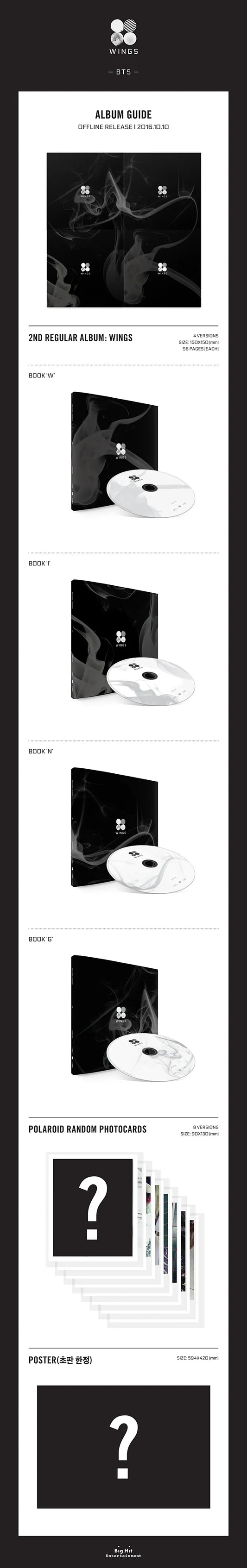 BTS - WINGS [2ND ALBUM] (VERSION CHOICE) Kpop Kardz