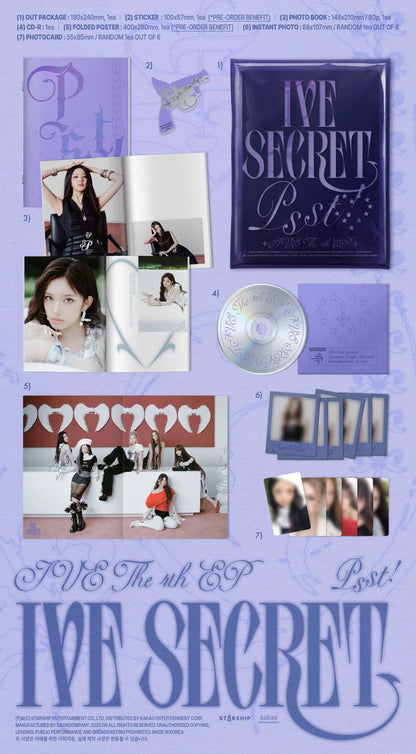 IVE - THE 4th EP [IVE SECRET] STANDARD VERSION (VERSION CHOICE) Kpop Kardz