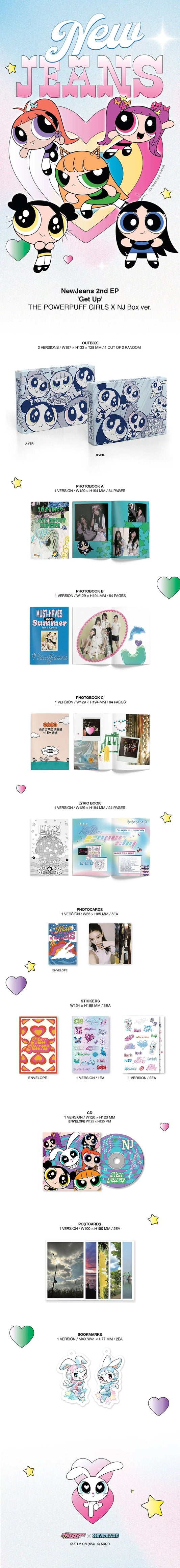 NEWJEANS - 2ND EP [Get Up] (THE POWERPUFF GIRLS X NJ Box ver.) Kpop Kardz