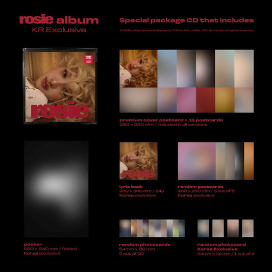 ROSÉ - 1st studio album [rosie] (KR Exclusive) Kpop Kardz