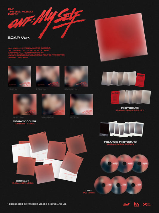 ONF - 2ND ALBUM Part.2 [ONF:MY SELF] (DIGIPACK Ver) (RANDOM MEMBER)