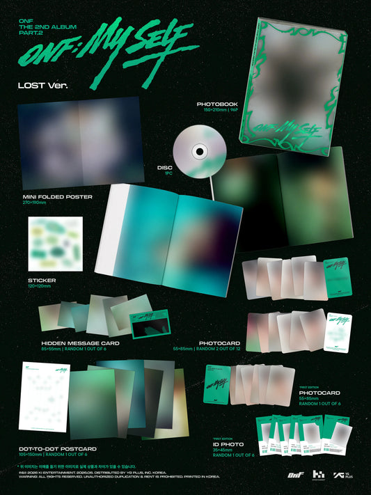 ONF - 2ND ALBUM Part.2 [ONF:MY SELF] (PHOTOBOOK Ver) (RANDOM VERSION)