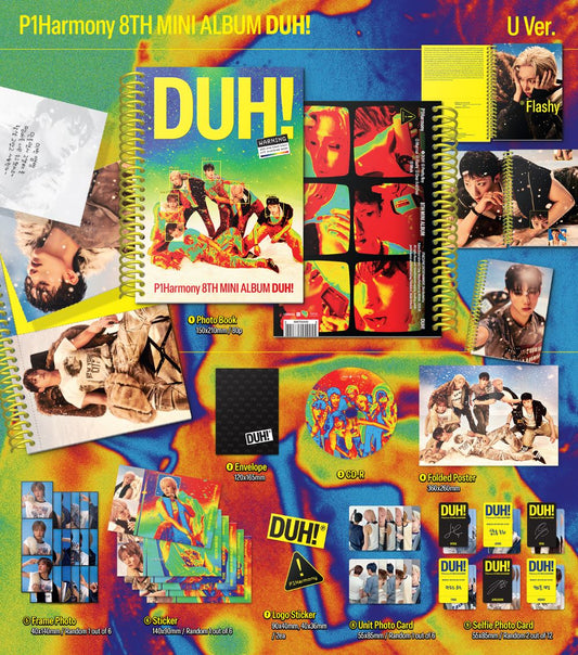 P1Harmony - 8th Mini Album [DUH!] Standard Ver (VERSION CHOICE) Kpop Kardz