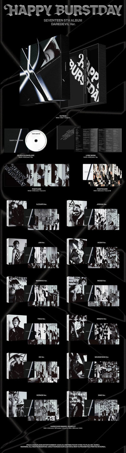 SEVENTEEN - 5th Album [HAPPY BURSTDAY] DAREDEVIL Ver.