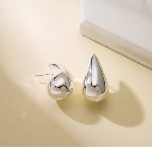 Silver Droplet Earrings