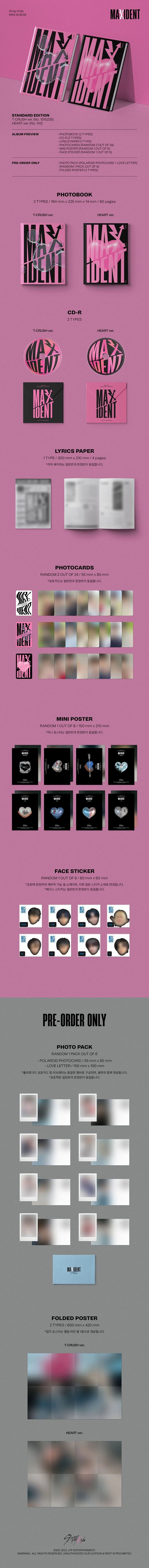 STRAYKIDS MAXIDENT Standard Album (VERSION CHOICE) Kpop Kardz