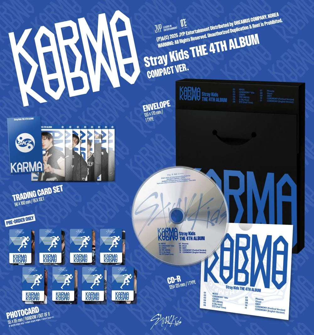 STRAYKIDS: 4th Album [Karma] (Compact Ver) Kpop Kardz