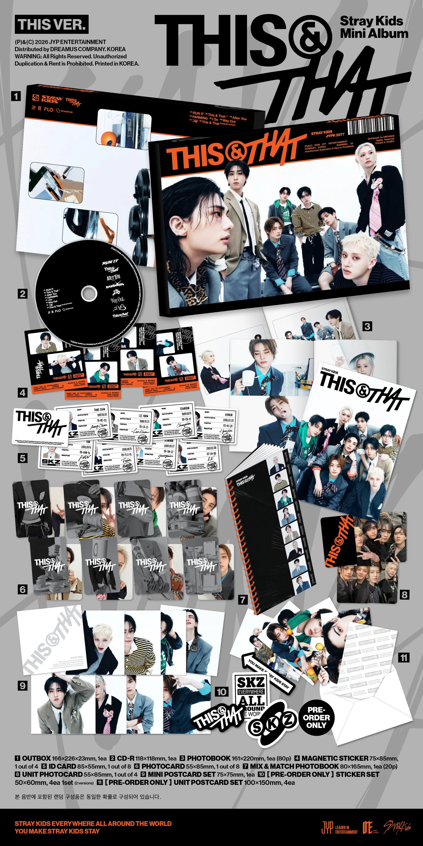 STRAYKIDS: [This&That] (VERSION CHOICE) Kpop Kardz