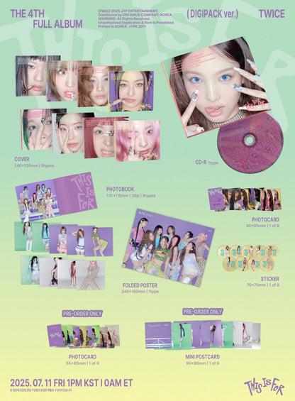 TWICE - 4th Full Album [THIS IS FOR] DIGIPACK Ver. (MEMBER CHOICE) Kpop Kardz